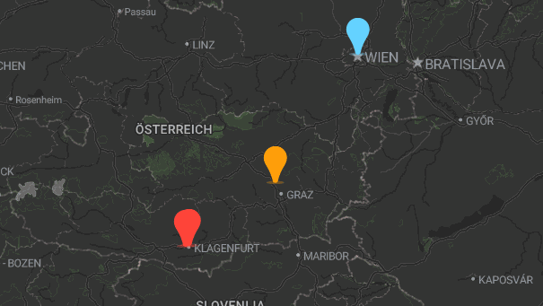 Map of company locations