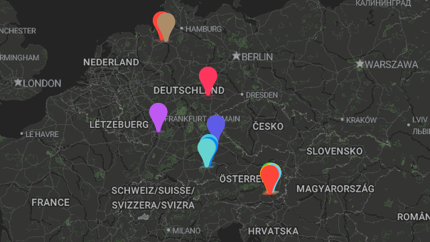 Map of company locations