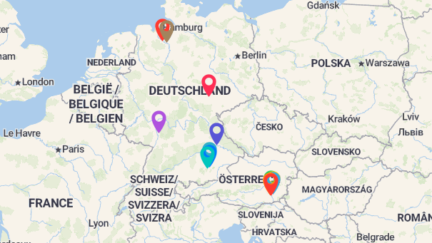 Map of company locations
