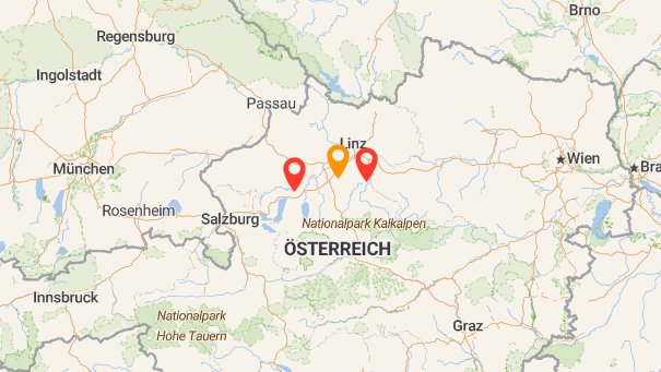 Map of company locations