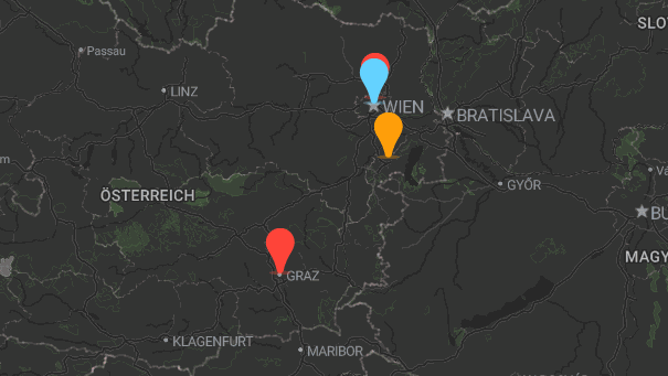 Map of company locations