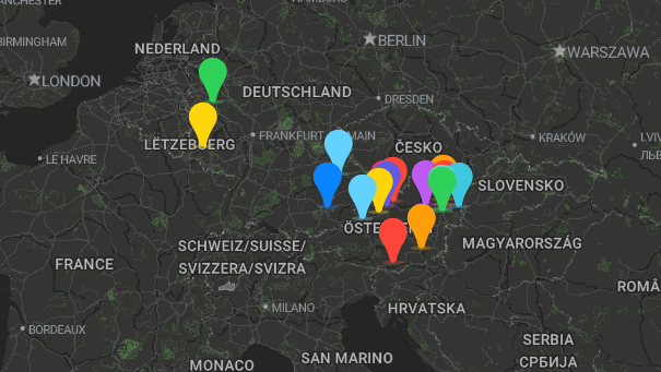 Map of company locations