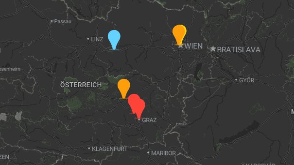 Map of company locations