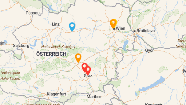 Map of company locations
