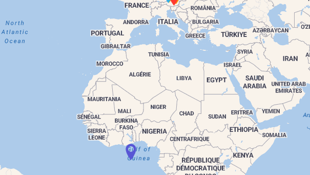 Map of company locations