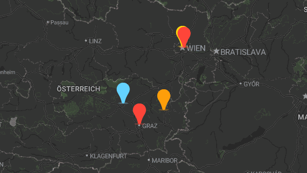 Map of company locations