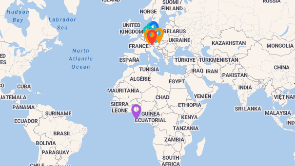 Map of company locations