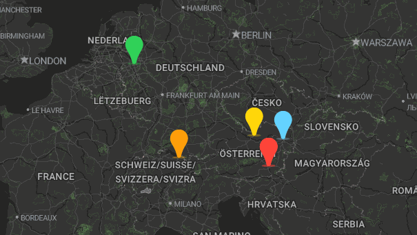 Map of company locations