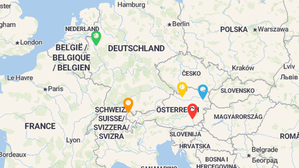 Map of company locations