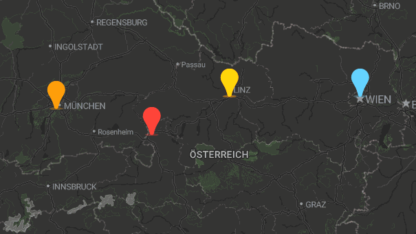 Map of company locations
