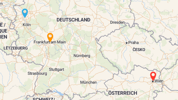 Map of company locations