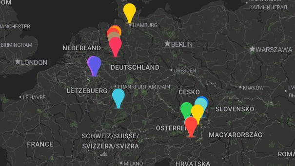 Map of company locations