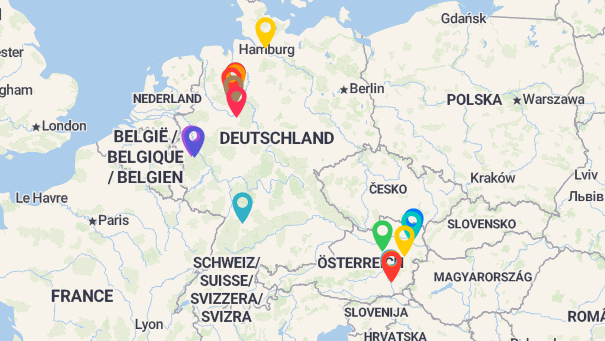 Map of company locations