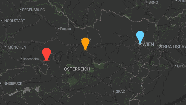 Map of company locations