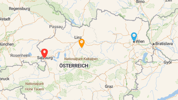 Map of company locations