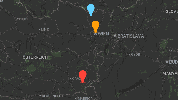 Map of company locations