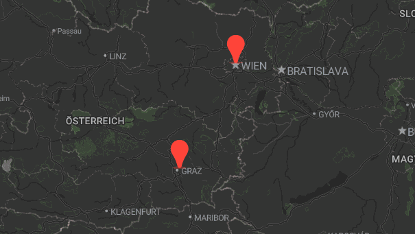 Map of company locations