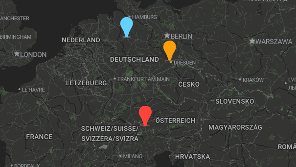 Map of company locations