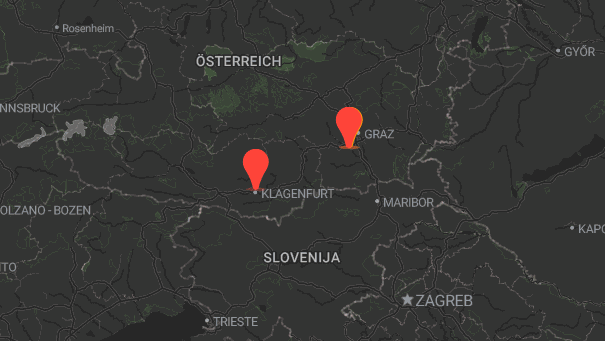 Map of company locations