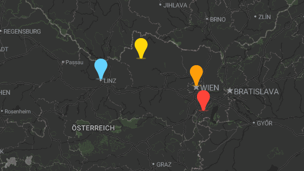 Map of company locations