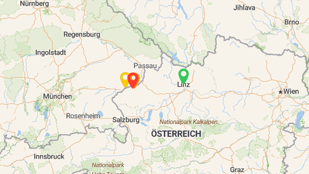 Map of company locations