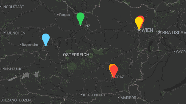 Map of company locations