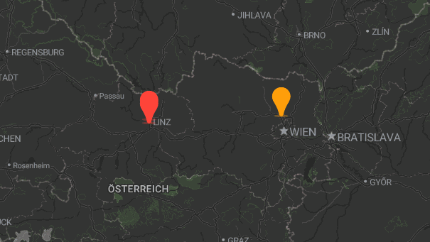 Map of company locations