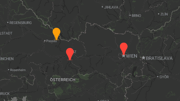 Map of company locations