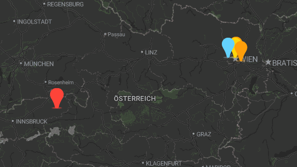 Map of company locations