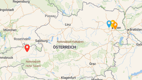 Map of company locations