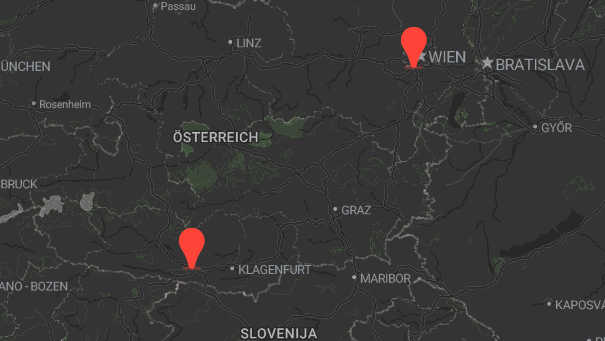 Map of company locations