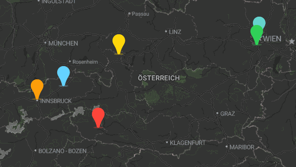 Map of company locations