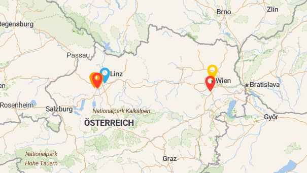 Map of company locations
