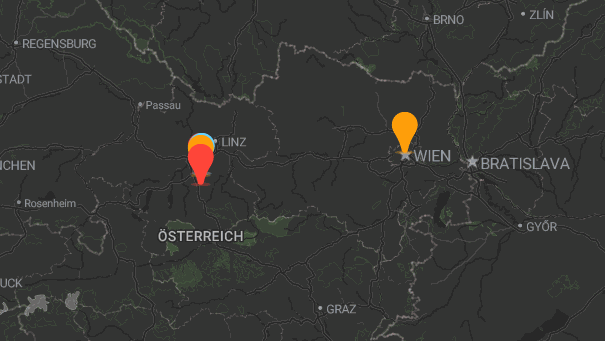 Map of company locations