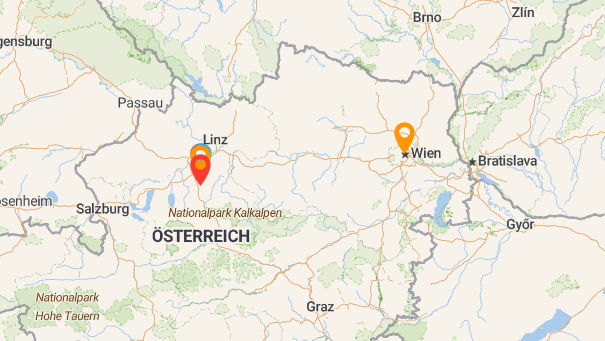 Map of company locations