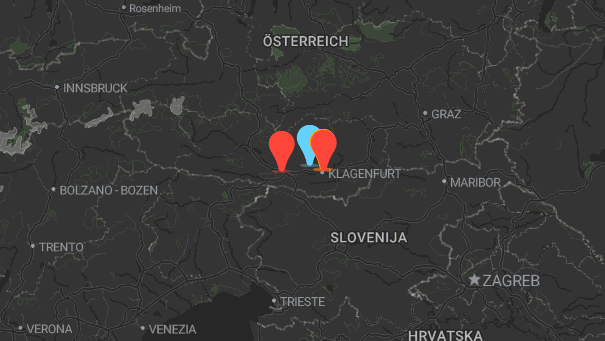 Map of company locations