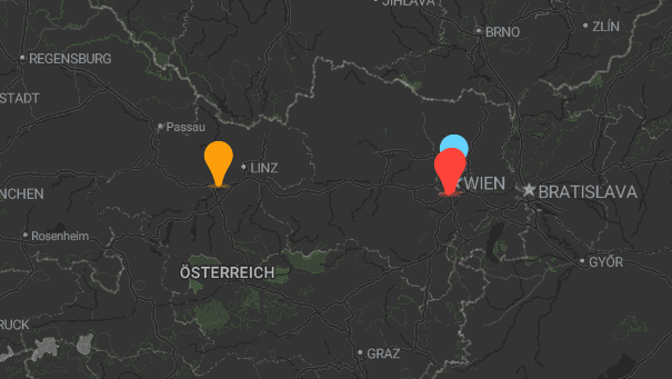 Map of company locations