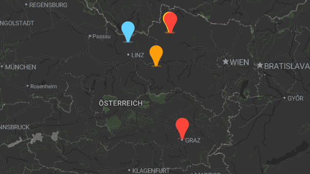Map of company locations