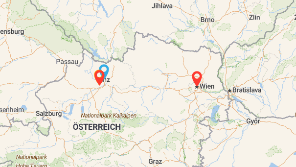 Map of company locations