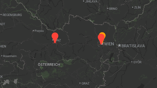 Map of company locations