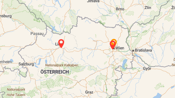 Map of company locations