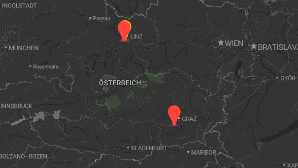 Map of company locations