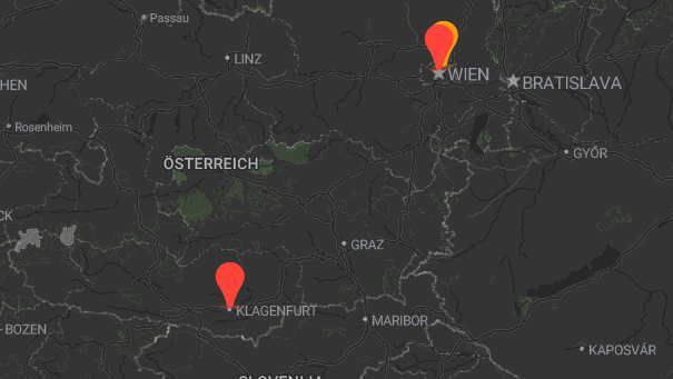 Map of company locations