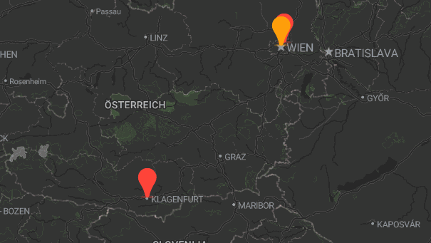Map of company locations