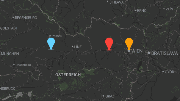 Map of company locations
