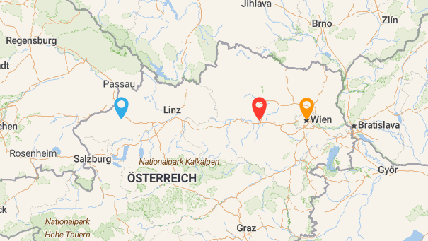 Map of company locations