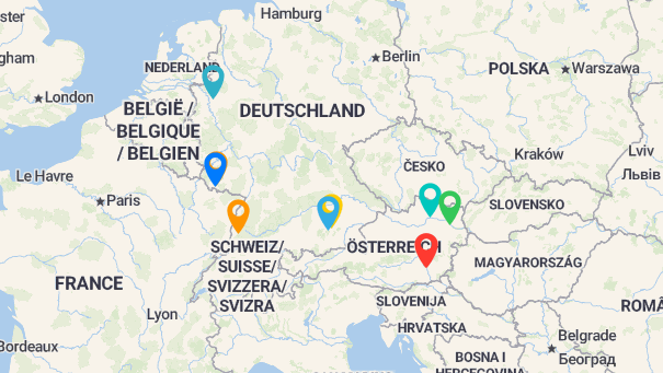 Map of company locations