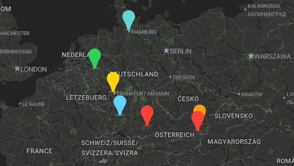 Map of company locations