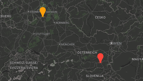 Map of company locations