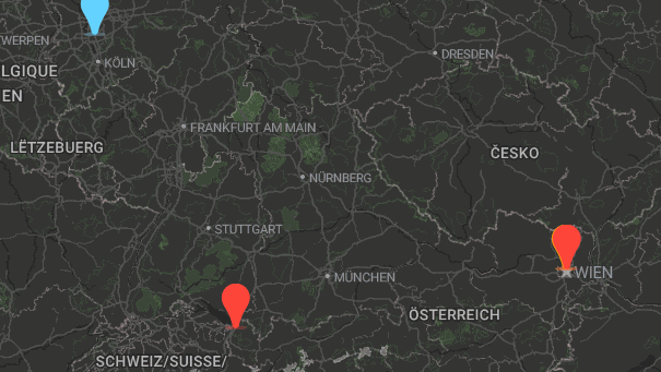 Map of company locations